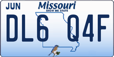 MO license plate DL6Q4F
