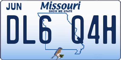 MO license plate DL6Q4H
