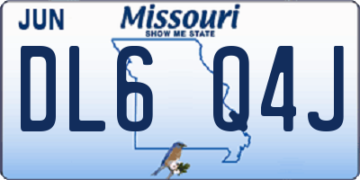 MO license plate DL6Q4J