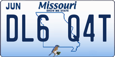 MO license plate DL6Q4T