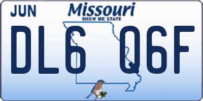 MO license plate DL6Q6F