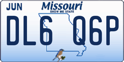 MO license plate DL6Q6P
