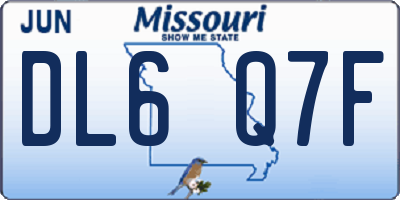 MO license plate DL6Q7F