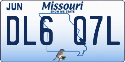 MO license plate DL6Q7L