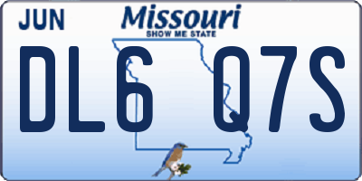 MO license plate DL6Q7S
