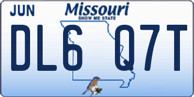 MO license plate DL6Q7T
