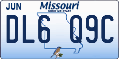 MO license plate DL6Q9C