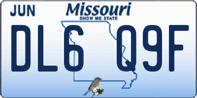 MO license plate DL6Q9F