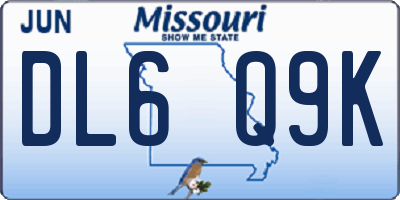 MO license plate DL6Q9K