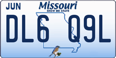 MO license plate DL6Q9L