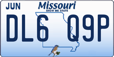 MO license plate DL6Q9P