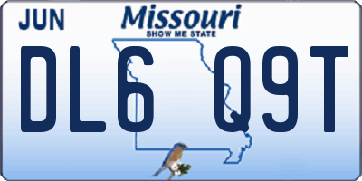 MO license plate DL6Q9T