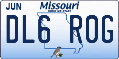 MO license plate DL6R0G
