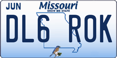 MO license plate DL6R0K