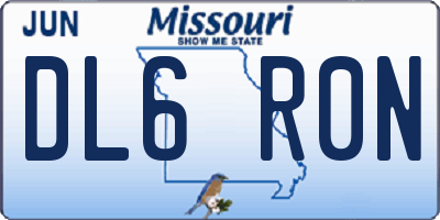 MO license plate DL6R0N