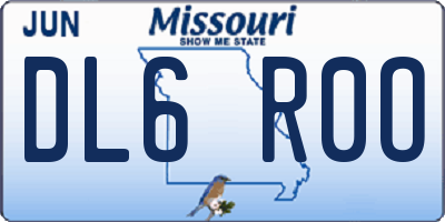 MO license plate DL6R0O