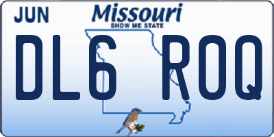 MO license plate DL6R0Q