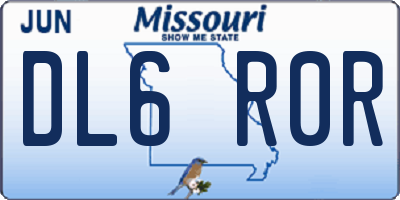 MO license plate DL6R0R