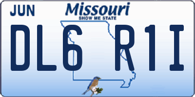 MO license plate DL6R1I