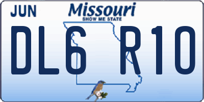 MO license plate DL6R1O