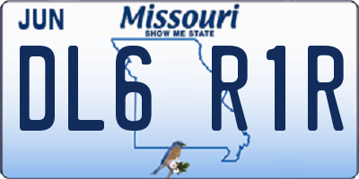 MO license plate DL6R1R