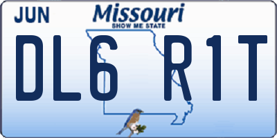 MO license plate DL6R1T