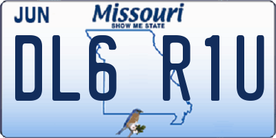 MO license plate DL6R1U
