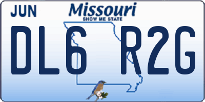MO license plate DL6R2G