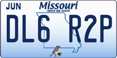MO license plate DL6R2P