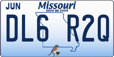 MO license plate DL6R2Q
