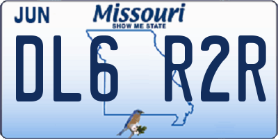 MO license plate DL6R2R