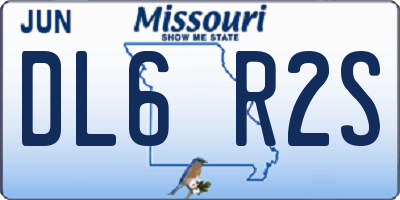 MO license plate DL6R2S