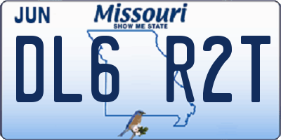MO license plate DL6R2T