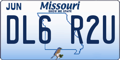 MO license plate DL6R2U