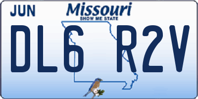 MO license plate DL6R2V