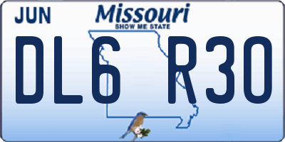 MO license plate DL6R3O