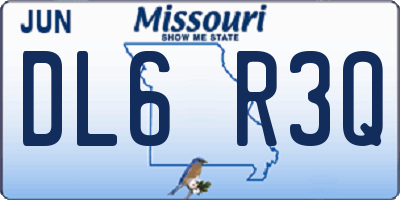 MO license plate DL6R3Q