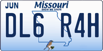 MO license plate DL6R4H