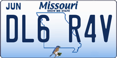 MO license plate DL6R4V