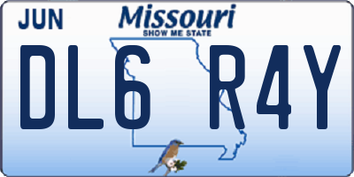 MO license plate DL6R4Y