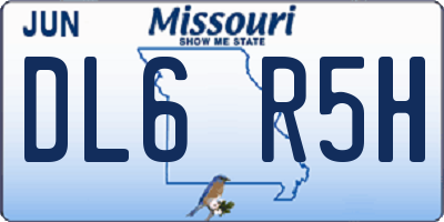 MO license plate DL6R5H