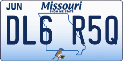 MO license plate DL6R5Q