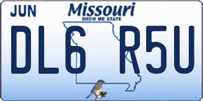 MO license plate DL6R5U