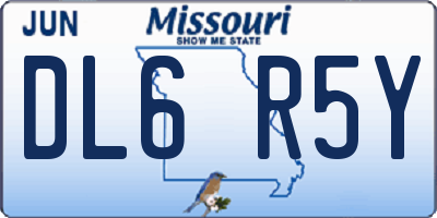 MO license plate DL6R5Y