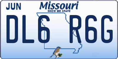MO license plate DL6R6G