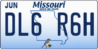MO license plate DL6R6H