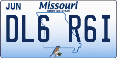 MO license plate DL6R6I