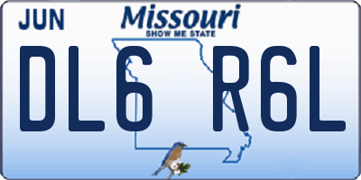 MO license plate DL6R6L