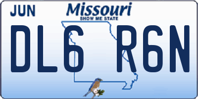 MO license plate DL6R6N