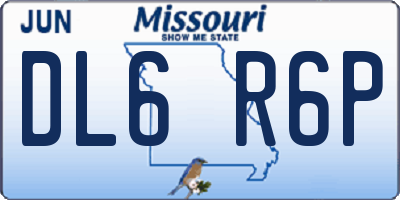 MO license plate DL6R6P